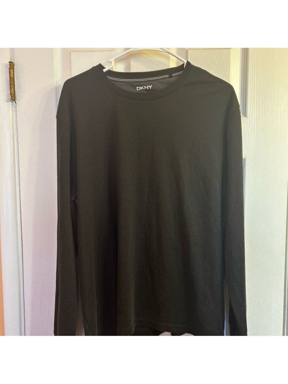 DKNY black long sleeve Henley